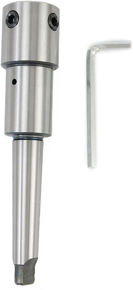 Annular Cutter Arbor for Morse Taper, MT2 for 3/4" Weldon Shank, Steel Ring Tool Holder, T1E for Key and Wrench, Silver