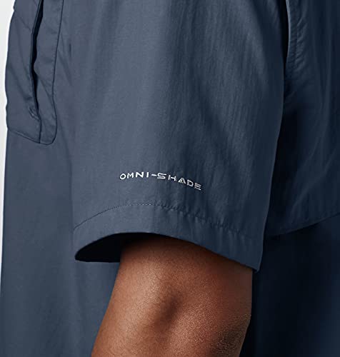 Columbia Men's Bahama Ii Upf 30 Short Sleeve Pfg Fishing Shirt, Collegiate Navy, X-Small #TOP3