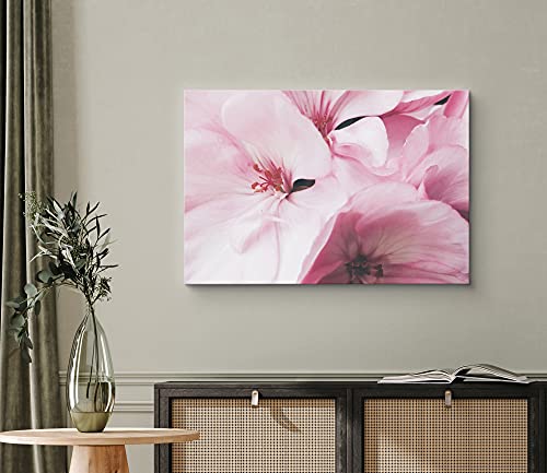 Wall26 Canvas Print Wall Art Closeup Of Pink Flower Petals Nature Wilderness Photography Modern Art Rustic Scenic Colorful Multicolor For Living Room, Bedroom, Office - 16"X24" #TOP1