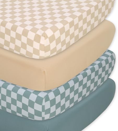 Amazon.com: The Peanutshell Baby Organic Bassinet Sheets 4-Pack for Boy ...