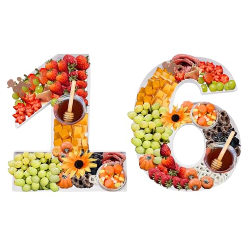 12" Fillable Cardboard Number Shaped Gift Grazing Charcuterie Board Paper Container (16)