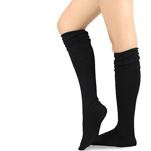 Image of Fashionable Cotton Slouchy Boot Socks for Women and Girls: Long Thigh Highs, Over-the-Knee Highs, and Knee Highs