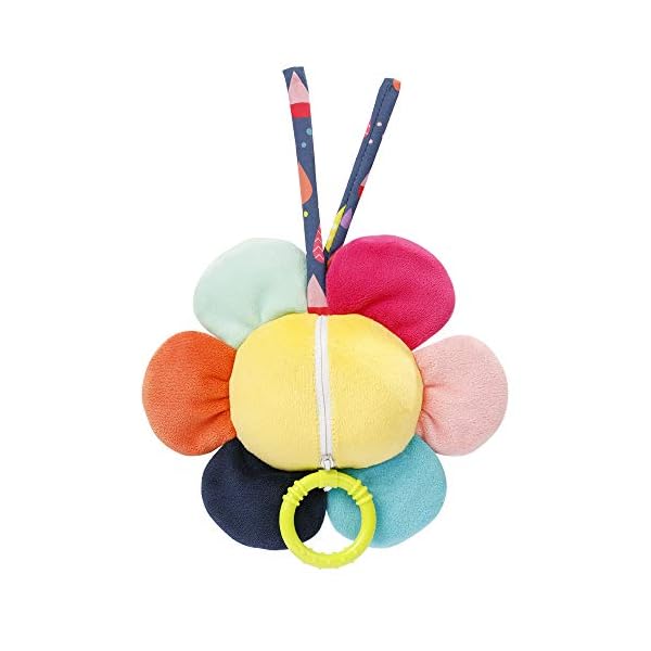 Fehn 055047 Spieluhr Blume COLOR Friends – Kuschelige Babyspieluhr mit herausnehmbarem Spielwerk und Befestigung… – Bild 6