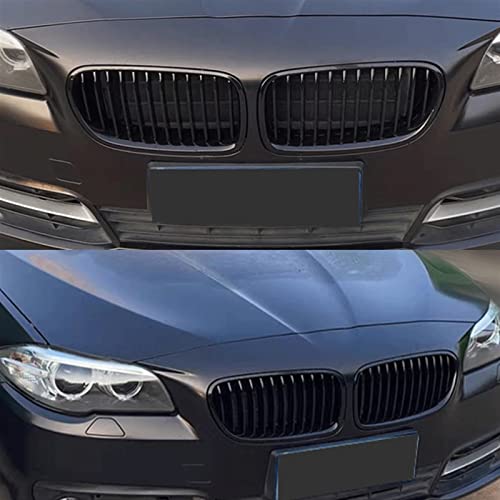 Calandre Noire Brillante pour BMW F10 Double Grille Avant de Course Ajustement Précis