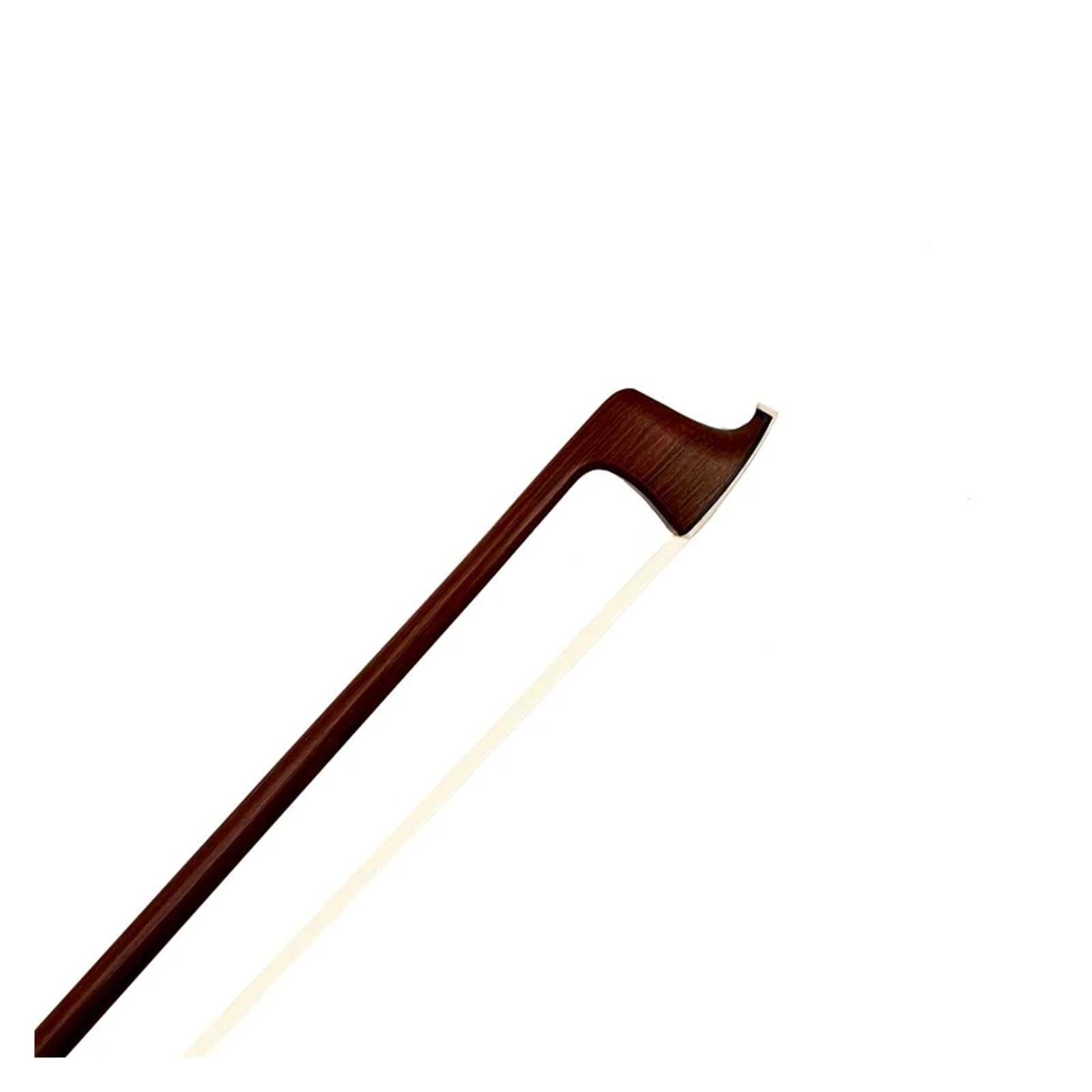 1 Stück Brasilholz 4/4 Violinbogen Geigenbogen, Ebenholz aus Sibirien, weißes Rosshaar, Schachtelhalm, Messingteile