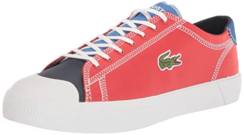 Lacoste Mens Gripshot Sneaker, Red/Blue Colorblock, 9