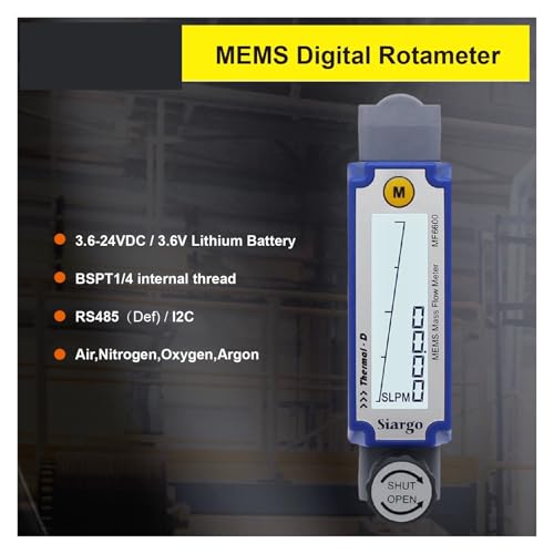 Medidor de flujo de gas MEMS digital con pantalla LCD y alta precision 3