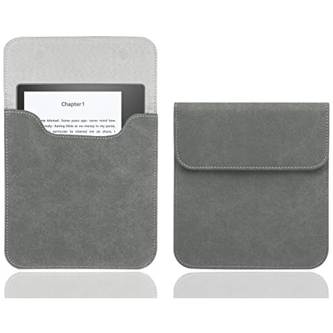 WALNEW 7 Inch Sleeve for Kindle Oasis - Protective Insert Pouch Case Cover Carrying Bag Fits Kindle Oasis 10th Generation 2019 / 9th Generation 2017, Gray Cover