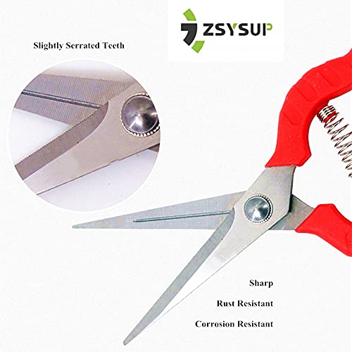 7.8'' Garden Hand Pruners, Pruning Shears With Stainless Steel Straight Precision Blade, Garden Scissors For Small Stems Flowers Fruits, Micro-Tip Pruning Snips Clippers For Cutting Trimming Shaping #TOP3