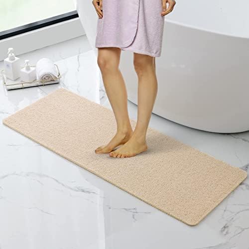 Idyfodol Diatomite Stone Bath Mat 40×60 cm - Super Absorbent Quick Dry Easy to Clean Non Slip Versatile Mat for Bathroom, Kitchen, and More (Grey)