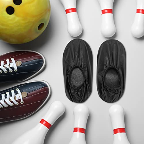 2 Pieces Bowling Shoe Covers Sports Bowling Equipment Men Shoe Covers Women Shoe Protector Covers Polyester Shoe Accessories For Bowling Shoe Game Sports Supplies (Black, X-Large) #TOP6