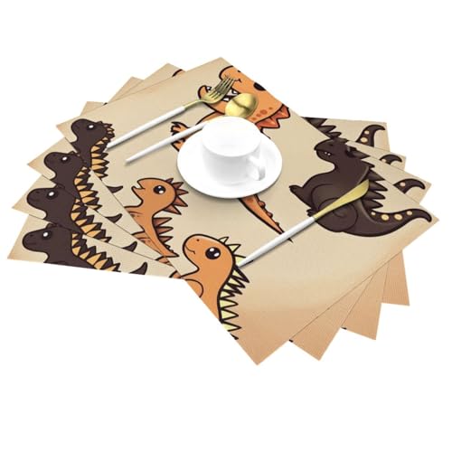 Sets de table lavables dinosaure pour protéger la table des taches