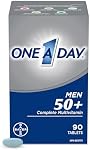 One A Day Multivitamin For Men 50 Plus - Daily Vitamins For Men With Vitamins A, B, C, D, E, Calcium, Selenium, Magnesium And Zinc To Support Immune, Bone, Heart And Eye Health, And Energy, 90 Tablets