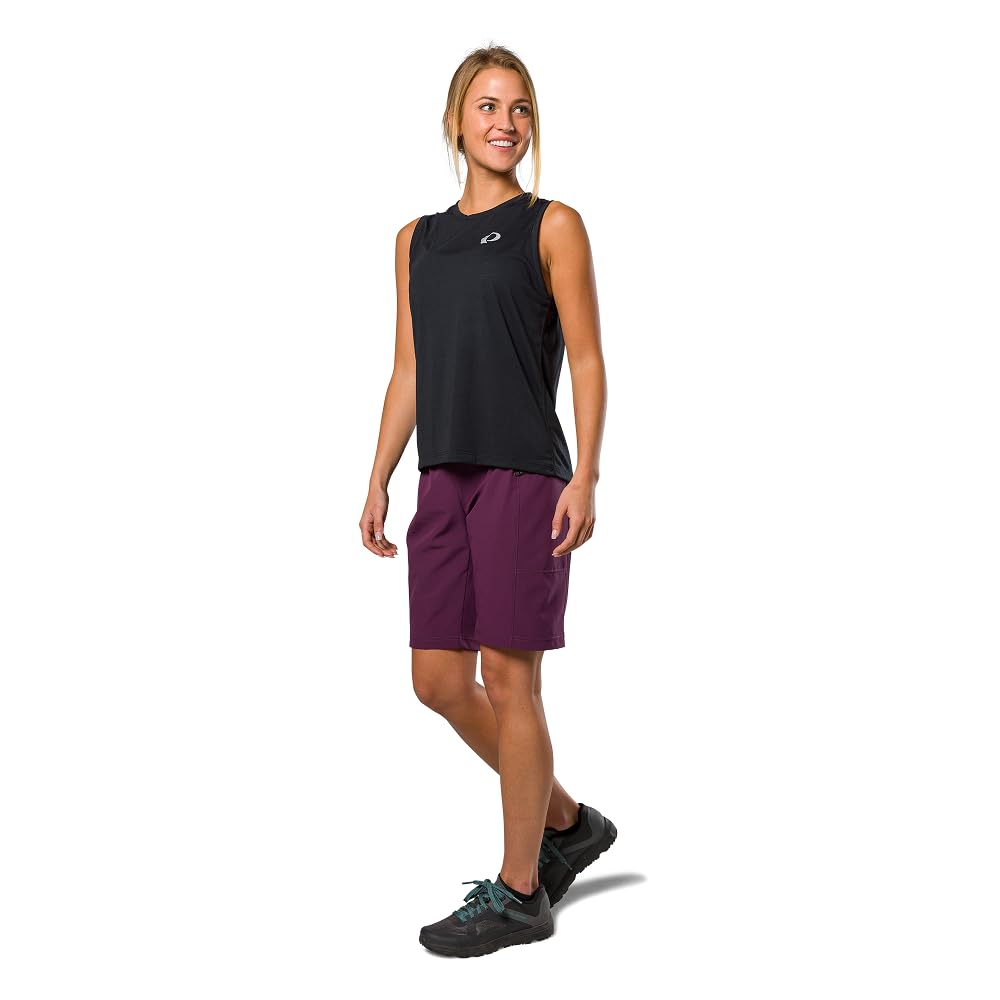 PEARL IZUMI Short de VTT pour femme. Doublure amovible en chamois et deux poches zippées. Entrejambe confortable et durable de 24,1 cm
