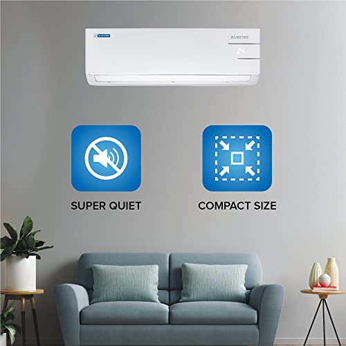 Image of Blue Star 1.5 Ton 3 Star 5 in 1 Convertible Inverter Split AC (Copper, Smart Ready, Stabalizer Free Operation, Super Quiet, Energy Saver, 2023 Model, IB318YKU, White)
