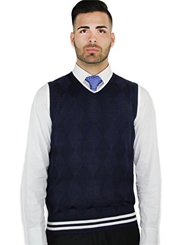 Blue Ocean Argyle Sweater Vest-3X-Large