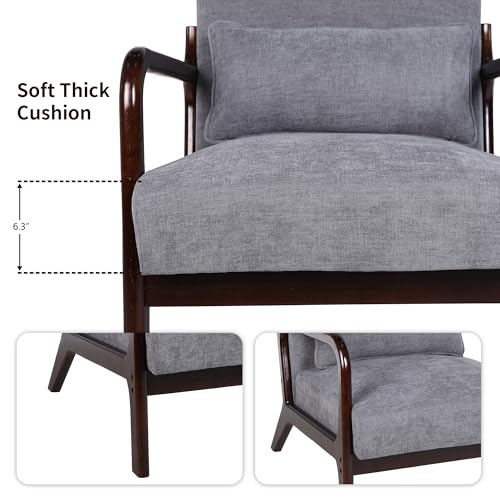Sillón Moderno Plegable Gris Oscuro miniatura 6