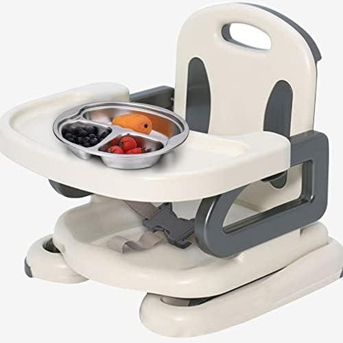 Miniatura 5 de SOUJOY Paquete de 4 platos divididos de acero inoxidable, plato de cena de control de dieta de 3 secciones, bandeja compacta irrompible en forma de