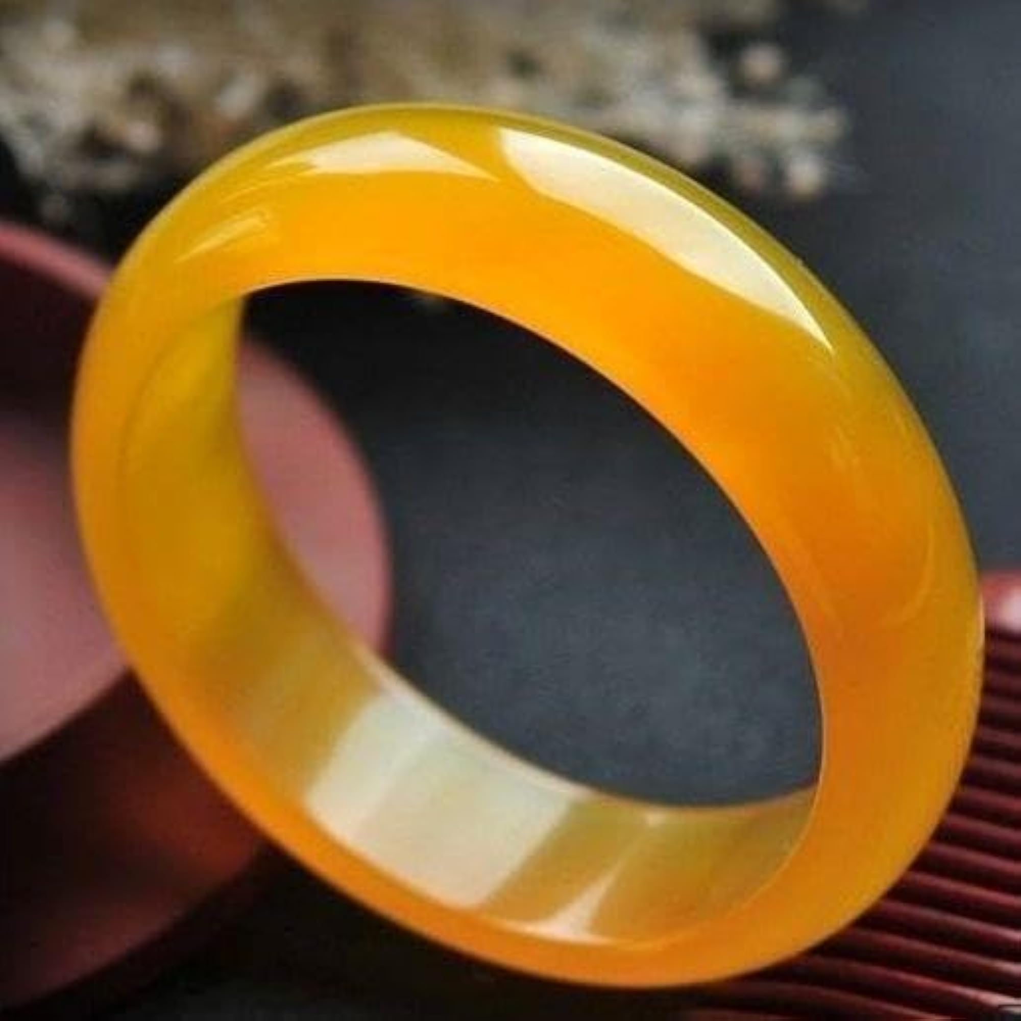 Natural Jade Bracelet for Women, Thin Round Bangle