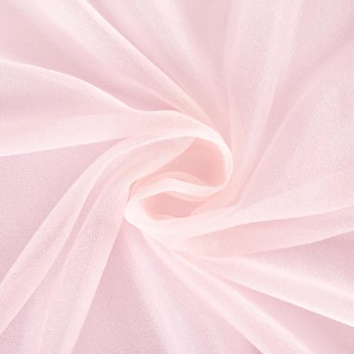 Image of Blush Pink Wedding Glitter Arch Draping Fabric 1 Panel 29 inch x 6.5 Yards Sheer Backdrop Curtain Drapery for Summer Wedding Ceremony Birthday Party Indoor Ceiling Decor