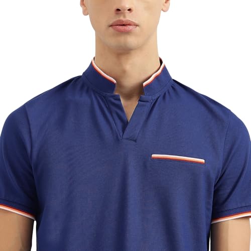 Image of United Colors of Benetton Men Cotton Blend Solid Regular Fit Polo Shirt