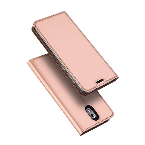 Verco Case compatible with Nokia 3.1, Flip Wallet Cover with Magnetic Closure for Nokia 3.1 Phone Case - rose gold - Image 2
