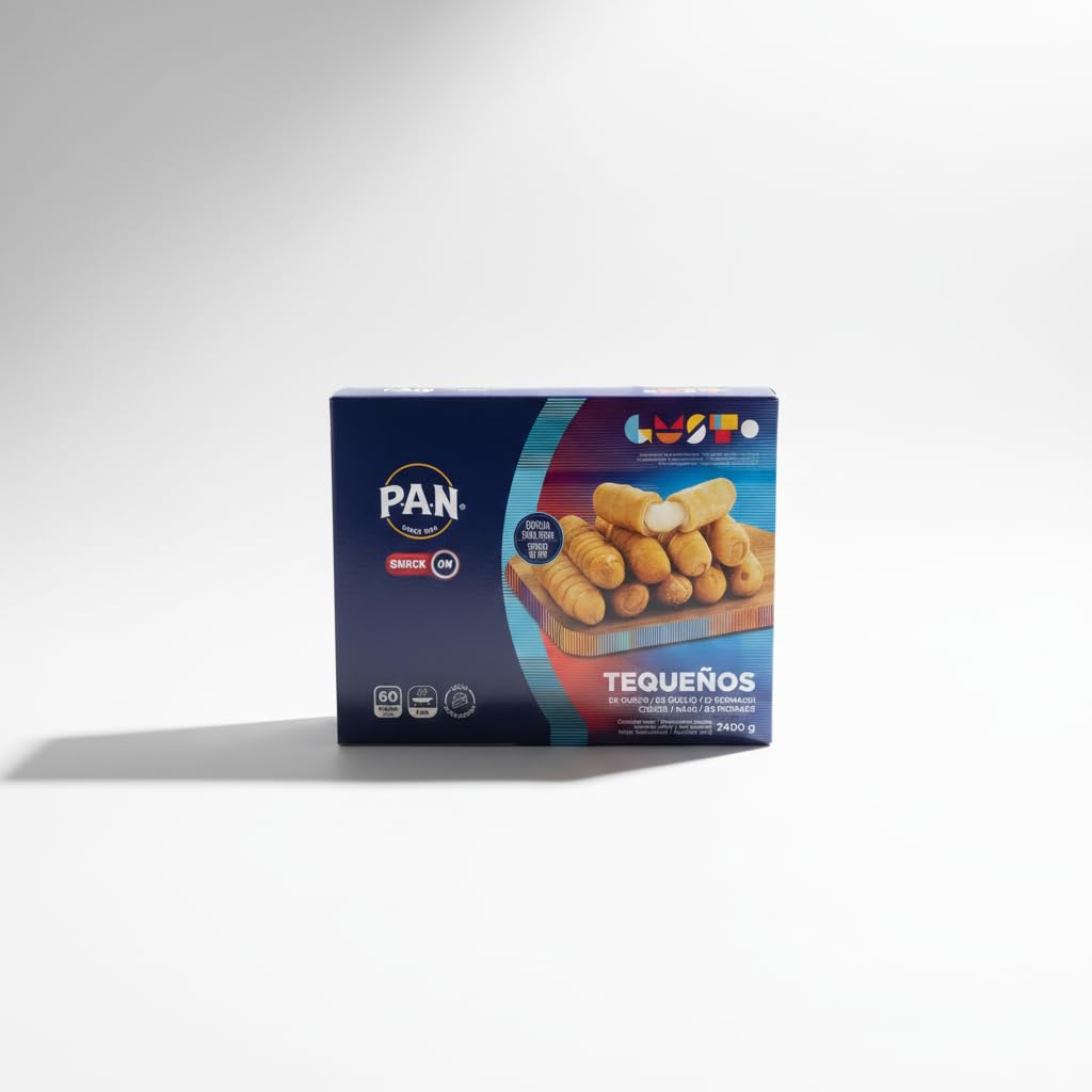 Tequeños de Queso - Pack Ahorro de 60 Unidades (2400g), Aperitivo Crujiente con 40% Queso Fresco, - P.A.N. Gusto - Snack Tradicional Ideal para Eventos y Familias - NEXU