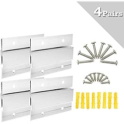 Estanterias Con Formas BIGTEDDY – Kit de herrajes Kit de montaje para colgar clips de aluminio Soporte para colgar para estante de fotos con espejo y gabinete con herrajes.