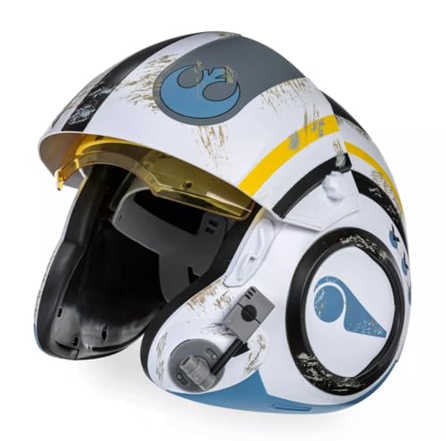 Galaxy's Collection Resistance Pilot Helmet, White and Blue, Small Costume Accessory, Battle-Worn Design