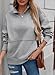 SHEWIN Womens Sweatshirt Casual Half Zip Pullover Solid Long Sleeve Tops Quarter Zip Sweatshirts Trendy Fall Outfits Clothes 2025,US 4-6(S),Grey