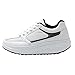 JOMIX Scarpe Basculanti Donna Scarpe Dimagranti Fitness Camminata Passeggio Ginnastica Chiusura a Lacci SD1618 (03 Bianco, 37)