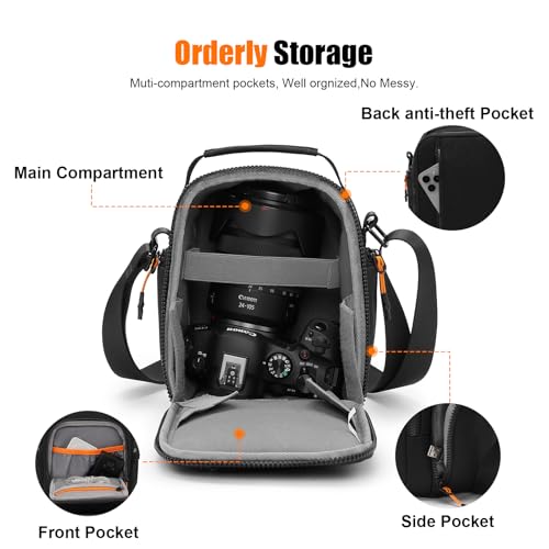 Bolso compacto para cámara pequeña Cwatcun negro miniatura 6