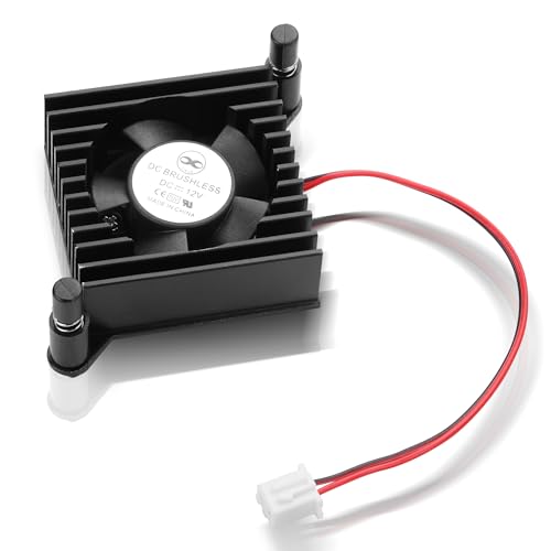 YAODHAOD Ventola GPU, dissipatore di schede grafiche in alluminio, distanza di 55 mm, ventola PCI per editing video, business, ufficio e computer di casa (nero, 12 V)