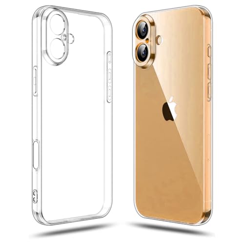 Image of Casotec Crystal Clear Back Case for iPhone 17 | Raised Bumps for Camera & Screen Protection | Clear Soft Silicone Back Case Cover for iPhone 17 (TPU | Transparent)