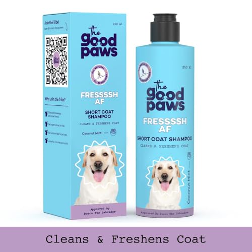 Image of Dog Shampoo for Labrador, Beagle and Indie | 250 ml | Coat Cleanser with Jojoba & Castor Oil, Made Safe | Good Smell