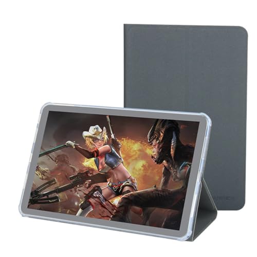 Qiawum Étui folio pour tablette Chuwi Hipad Max 10,4", en cuir PU, avec fonction veille/réveil automatique, coque arrière rigide de protection