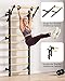 Cofiyard Swedish Ladder Wall Gym, Wooden Wall-Mounted Stall Bars with Pull-up Bar & Exercise Straps & Dip Bars, Stretching Ladder Full Body Home Gym Adults New