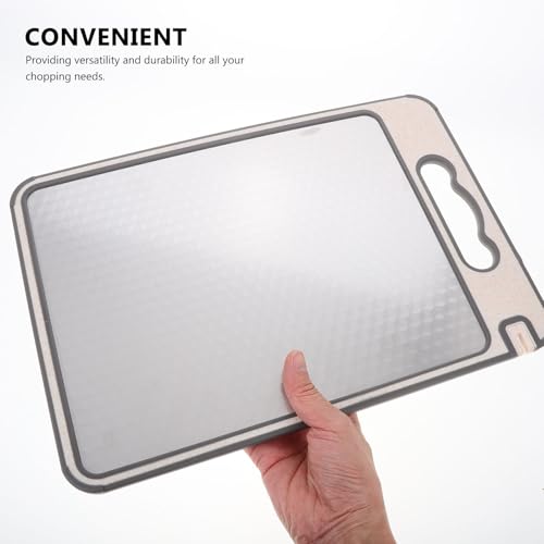 Tabla de cortar de acero inoxidable grande de doble cara, ideal para camping 8