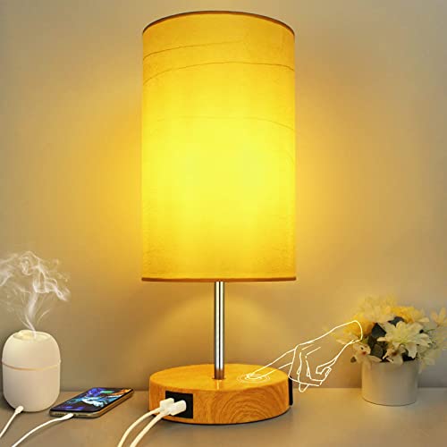 HiBay 17.75-inch Bedside Lamp with USB & Outlet