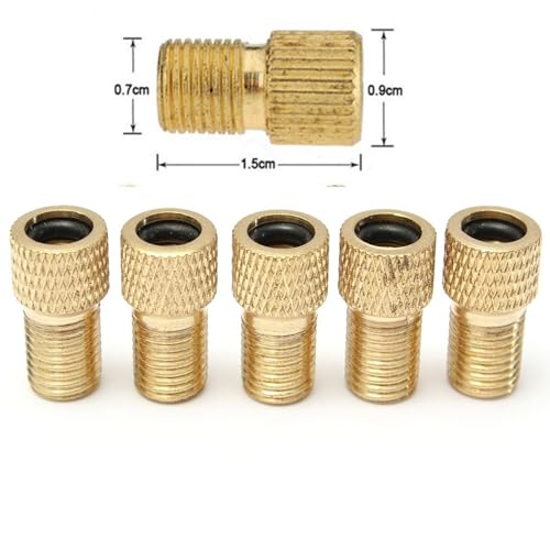 Connector 5Pcs Presta to Schrader Valve Adaptor Bike Bicycle Pump Tire Inflator Connector miniatura 2