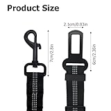 Zhtulck Anschnallgurt Hund Auto, Verstellbarer Elastischer Ruckdämpfung Hundeanschnaller für Alle Hunderassen, Katzen & Autotypen (50-85cm)