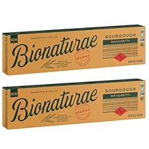 Bionaturae Spaghetti Pasta Noodles - Sourdough Pasta, Kosher Certified, High Protein, Non-GMO Verified, USDA Certified, Spaghetti Pasta Organic, Crafted in Italy - 12 Oz Pack of 2