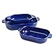 KVV Pirofila rettangolare Backware Ceramica Padelle, 13 x 9 pollici Ovenware Casseruola Pan, The Latky Way Finire, Natale festa regalo, smalto reattivo Sky Blue Colore teglia (Blue Set di 3) …