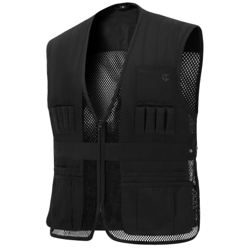 VisionTac Unisex Tactical Shooting Range Vest Breathable with Movable Shoulder Pad for Skeet Trap Clay Shooting