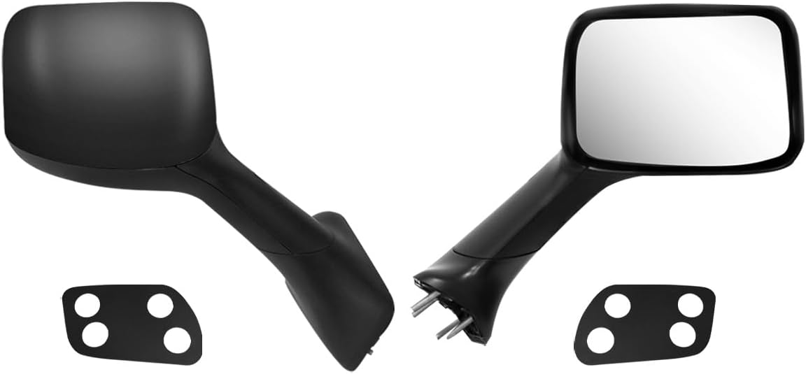 Black Hood Mirror Assembly Replacement for International MV 2022 2023 2024, Basic Manual Mirror, left Side