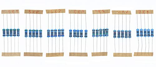 HUABAN 5PCS * 21 Valores 1W 1 Watts 1K 1K2 1K5 1K8 2K 2K2 2K4 2K7 3K 3K3 3K6 3K9 4K3 4K7 5K1 5K6 6K2