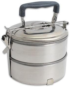 Stainless Steel 2-Tier Lunch Box Food Carrier with Handle