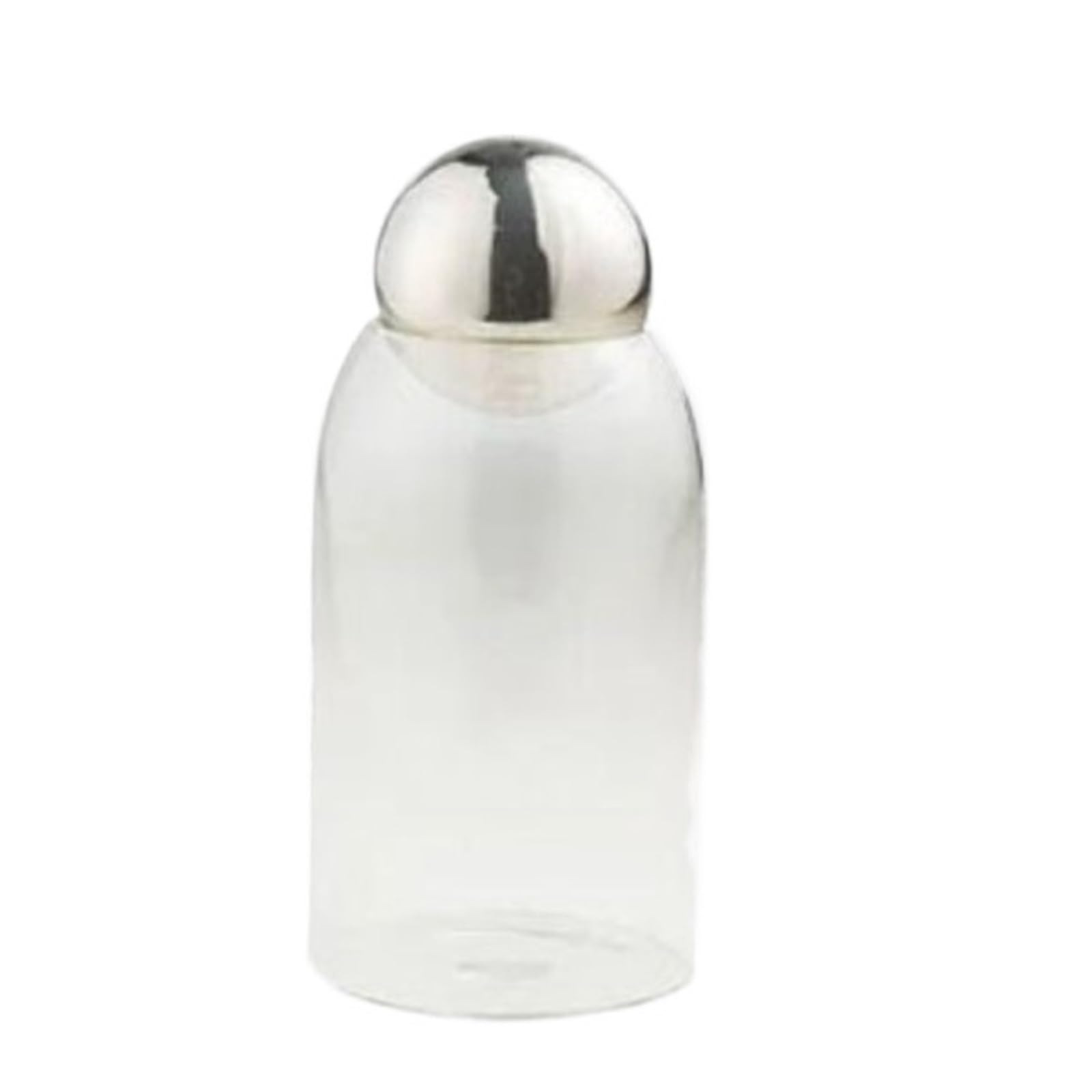 Tarro de almacenamiento para cocina, Tarro de almacenamiento vidrio for frutas secas, nueces, té, café, azúcar, plata, varios tamaños, 2 uds(Silver-m)