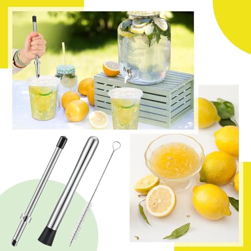 Perforadora de paja multiusos con mortero de bebidas para cocina y barbacoas 6