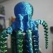 Tintenfisch, bedruckt in 3 D – 3 D bedruckter Oktopus, Sammlerfigur mit Gelenken, Oktopus, Tiermodell für Stressabbau, sensorisches Vergnügen und Fidget